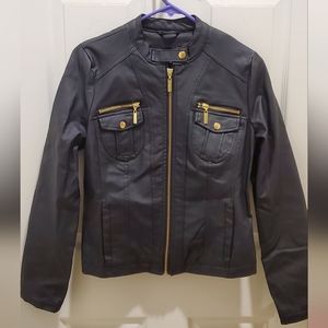 New Look Faux Leather Jacket - Size M